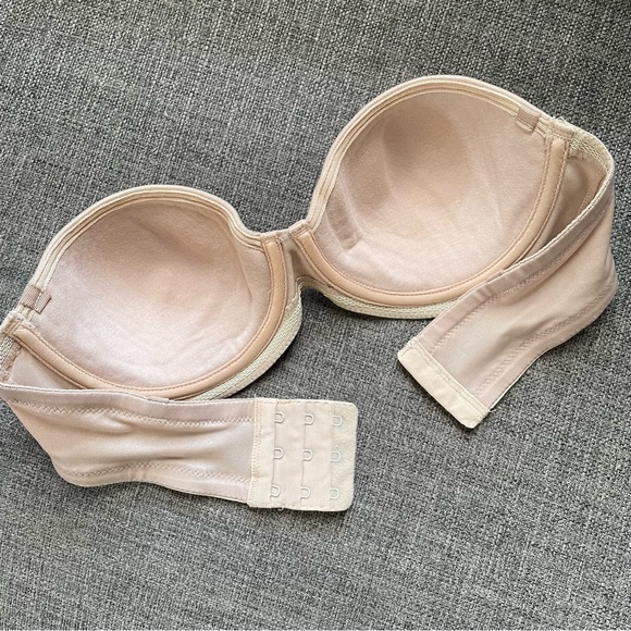 J. Crew Beige Underwire Strapless Lightly Lined Bra Bralette 32B - Picture 2 of 5